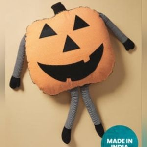 Halloween Pumpkin Shaped Pillow With Dangle Legs